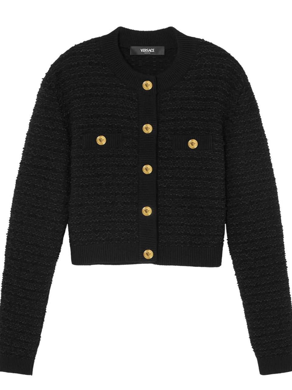 Affordable boucle jacket Versace tweed Women 0809